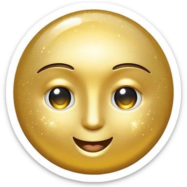 wink emoji with sparkling effects sticker