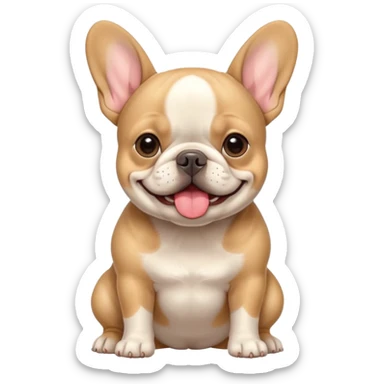 a full body of cute french bulldog sticker
