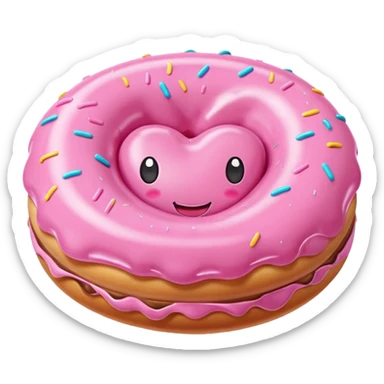 pink kawaii inflatable pan dulce  sticker