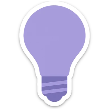 A dull purple Light Bulb sticker
