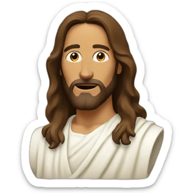 Jesus but with a raptor head sticker