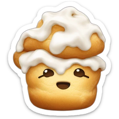 Cream puff sob sticker