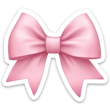 Light pink bow sticker