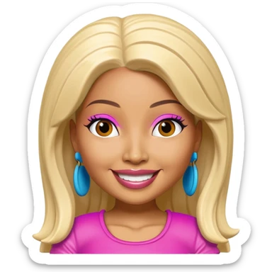 nicki minaj as a bobblehead sticker