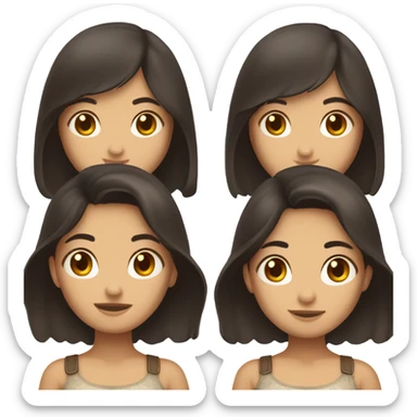 25% philipino 25% german 25% cocasian girl really dark brown hair and a little tan sticker