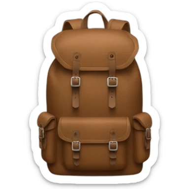 Brown adventure backpack  sticker
