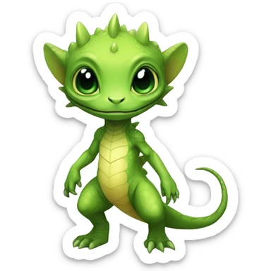 Chibi, Anthro-Sona-Lizard-Alien-Fakémon, Full Body sticker
