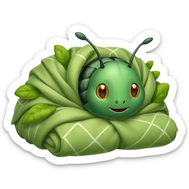 beetle Grub with a blanket in a shrub sticker
