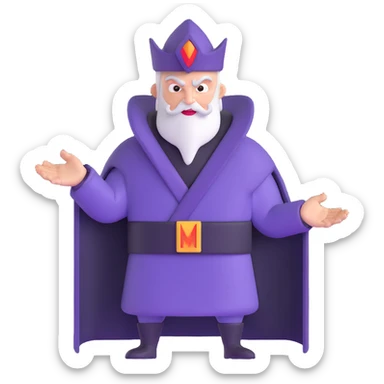 evil villain with dark powers sticker