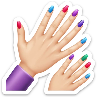 Create emojis of nails painting sticker