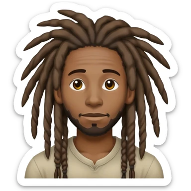 black man with dreads that looks like he don’t care about nothing sticker