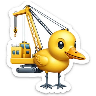 Offshore crane smile  sticker