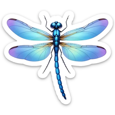 blue dragonfly sticker