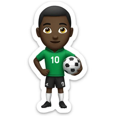 dark-skinned boy in nike soccer wearing hoodie and pointing finger  sticker