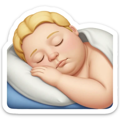 Fat person sleeping  sticker