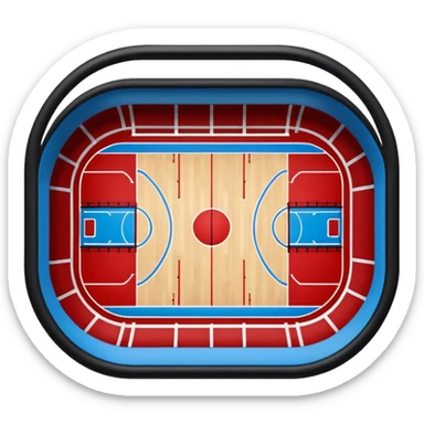 basketball stadium field (#00A3E0) and red (#F9423A) sticker