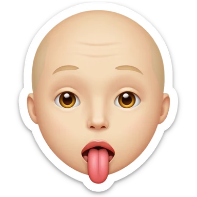 Doing the tongue out trend with the circle head one  sticker