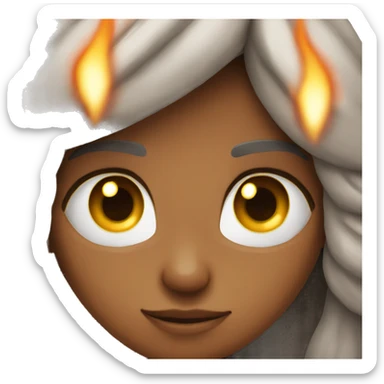 Fire heart eyes sticker