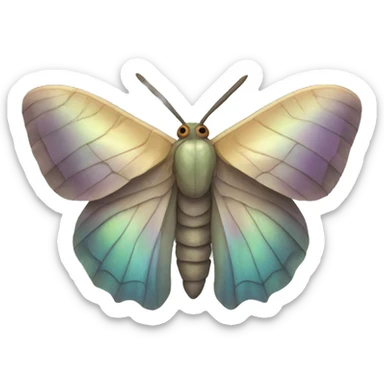 iridescent moth sticker