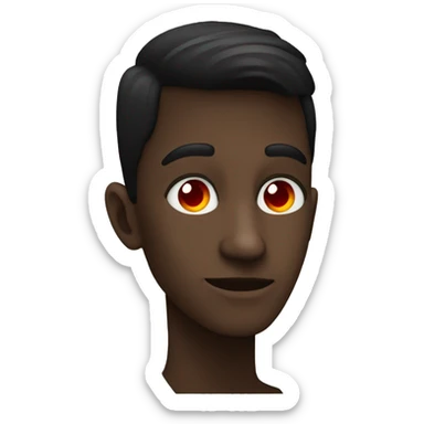 Círculo de color negro y un ojo rojo  sticker