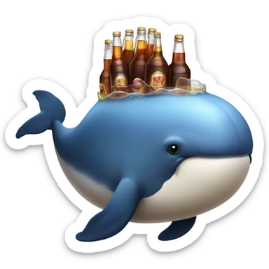 Fat whale with grant tipple as th whale sticker
