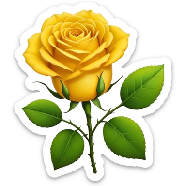 Yellow rose emoji sticker