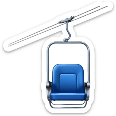 darkblue chairlift with the word: Lenk on it sticker