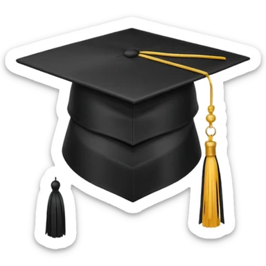 black graduation cap  sticker