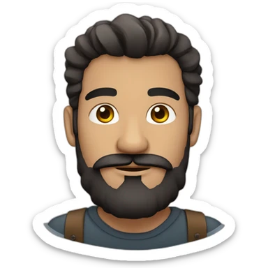 Hombre con barba y tatuaje sticker