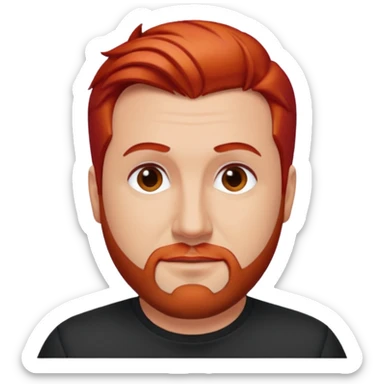 Joey Fatone with red hair sticker