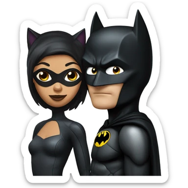 Catwoman and batman  sticker