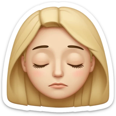 Tired happy face sticker