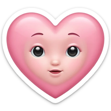 Baby pink heart sticker