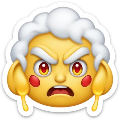 steam coming out of ears angry emoji sticker