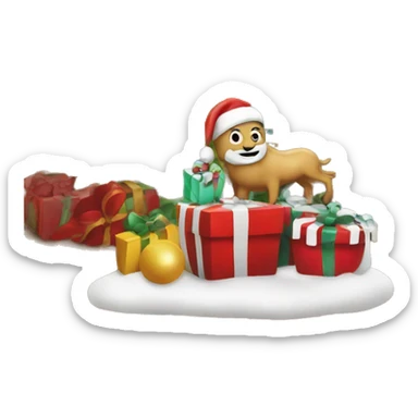 Christmas decorations in a home  sticker