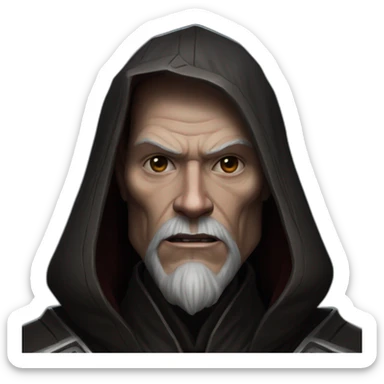 hyperrealist sith jedi in world of warcraft sticker
