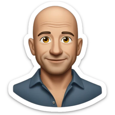 Jeff bezos With Amazon tatoo sticker