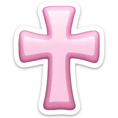 light pink cross  sticker