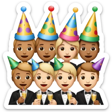 emoticon party sticker