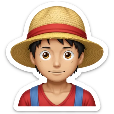 a man with Luffy hat sticker
