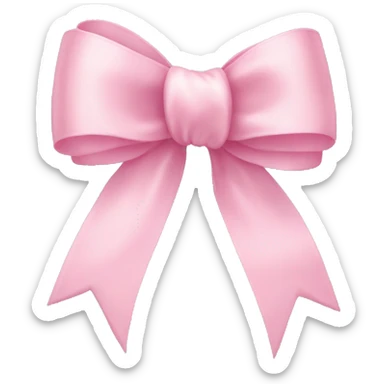 light pink ribbon bow sticker