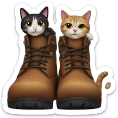 boots and cats sticker