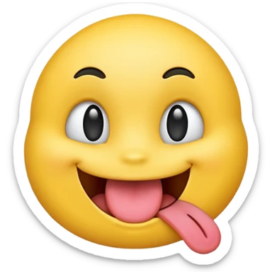 Emoji sacando la lengua sticker
