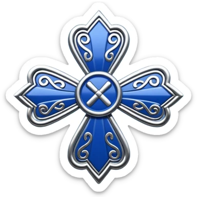 blue scotish pin for map sticker