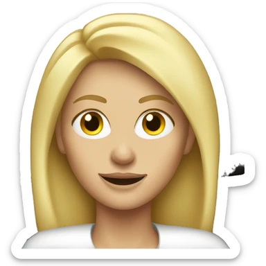 blonde woman driving sticker