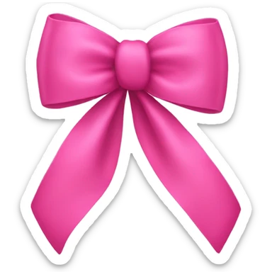 Pink bow sticker