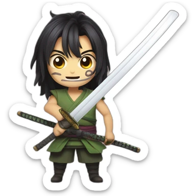 KATANA demon slayer sticker