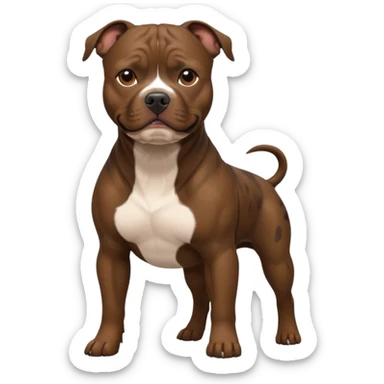 dark brown brindle staffordshire bull terrier sticker