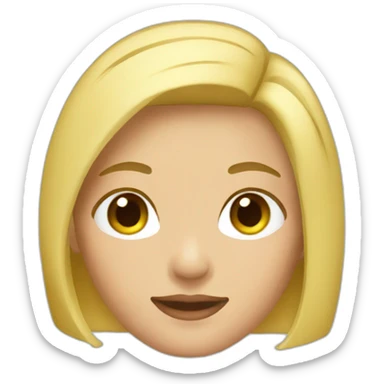 Blonde girl with bob cut sticker