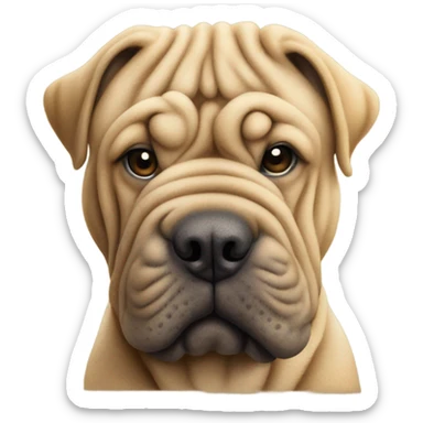 shar pei smoking sticker